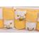 Aparatori cuburi pentru pat casuta montesorri 90x200 cm model albinute galben