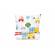 Lenjerie 5 piese patut 120x60 cm bumbac 100% model masinute colorate