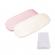 Set 2 cearsafuri cosulet si landou 72x30 cm bumbac 100% crem  roz + protectie impermeabila