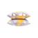 Set 2 perne decorative triunghiuri 50x50 cm