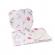 Lenjerie 2 piese cosulet si landou model flori de bumbac si plus crem