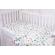 Lenjerie 6 piese patut 120x60 cm bumbac 100% model iepurasi si flori