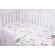 Lenjerie patut 120x60 cm, 3 piese bumbac 100% model iepurasi albastru