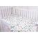 Lenjerie patut 120x60 cm, 3 piese bumbac 100% model iepurasi si flori