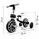 Bicicleta copii cu roti ajutatoare ecotoys lc-v1311 - alb cu negru