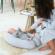 Perna mare pentru gravide si bebelusi 3 in 1 bumbac organic doomoo buddy light grey