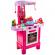 Bucatarie pentru fetite malplay cu electrocasnice, ceainic, accesorii, lumini si sunete