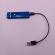Bricheta electronica cu incarcare usb, buton cu lumina, 9 cm, albastru