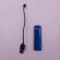 Bricheta electronica cu incarcare usb, buton cu lumina, 9 cm, albastru