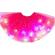 Fusta luminoasa cu lumini led, pentru fetite, multicolore incorporate, model stelute, 30 cm