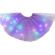 Fusta luminoasa cu lumini led, pentru fetite, multicolore incorporate, model stelute, 30 cm