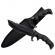 Cutit de vanatoare ideallstore®, dark element, 30.5 cm, otel inoxidabil, negru