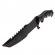 Cutit de vanatoare ideallstore®, dark element, 30.5 cm, otel inoxidabil, negru