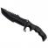 Cutit de vanatoare ideallstore®, dark element, 30.5 cm, otel inoxidabil, negru