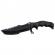 Cutit de vanatoare ideallstore®, dark element, 30.5 cm, otel inoxidabil, negru