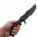 Cutit de vanatoare ideallstore®, dark element, 30.5 cm, otel inoxidabil, negru