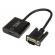 Cablu video logilink, adaptor vga (t) + jack 3.5mm (t) la hdmi (m), 15cm, rezolutie maxima full hd (1920 x 1080) la 60hz, conecteaza placa video cu vga la monitor hdmi, cablu power usb, negru