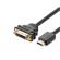 Cablu video ugreen,  hdmi (t) la dvi (m), rezolutie maxima fhd (1920 x 1080), conectori auriti, 0.2m, negru