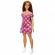 Papusa barbie fashionista satena cu rochie roz cu buline