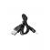 Cablu usb a mufa - dc 2.5/0.7 mufa drept negru 0.8m 5-50°c akyga ak-dc-02