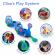 Set de construit cu magnet clixo itsy pack blue-green 18
