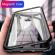 Husa apple iphone x, magnetica 360 grade negru , perfect fit cu spate de sticla securizata premium + folie de