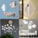Set oglinzi design hexagon silver m size silver - oglinzi decorative acrilice - luxury home 10 bucati/set