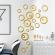 Set oglinzi din pvc design modern - oglinzi decorative acrilice gold - luxury home 24 bucati/set