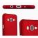 Husa samsung galaxy j3 2017, fullbody  red, acoperire completa 360 grade cu folie de sticla gratis