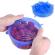 Set 6 capace albastre si flexibile din silicon pentru vase/recipiente, castron, bol, pahar, borcan, inlocuitor
