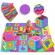 Covor din burete tip puzzle, educational, dezvolta coordonarea mana-ochi, creativitatea, multicolor