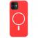Husa compatibila cu apple iphone 13 pro perfect fit silicon tpu slim antisoc rosu - cu incarcare wireless