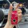 Husa de protectie premium pentru cheie auto,  cover key, rosie, compatibila cu mercedes benz a c e s g class