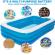 Piscina gonflabila pentru copii si adulti, pvc, 210x135x54 cm, albastru/alb