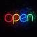 Reclama semn luminos led neon cu mesaj open