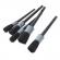 Set 5 perii profesionale gri pentru curatat interior si exterior auto, elemente de caroserie, bord, jante,