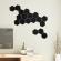 Set oglinzi acrilice design hexagon - oglinzi decorative xl size black luxury home 12 bucati/set