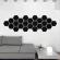 Set oglinzi acrilice design hexagon - oglinzi decorative xl size black luxury home 12 bucati/set