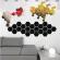 Set oglinzi acrilice design hexagon - oglinzi decorative xl size black luxury home 12 bucati/set