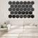 Set oglinzi acrilice design hexagon - oglinzi decorative xl size black luxury home 12 bucati/set