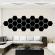 Set oglinzi acrilice design hexagon - oglinzi decorative xxl size black luxury home 12 bucati/set