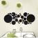 Set oglinzi design 3d round black - oglinzi decorative acrilice luxury home 26 buc/set