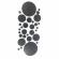 Set oglinzi design 3d round black - oglinzi decorative acrilice luxury home 26 buc/set
