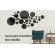 Set oglinzi design 3d round black - oglinzi decorative acrilice luxury home 26 buc/set