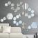 Set oglinzi design hexagon - oglinzi decorative acrilice silver 29 buc