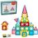Set de constructie magnetic tiles3d, jucarii educationale, elemente magnetice, variante de asamblare,103 piese
