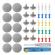 Set de 60 capse pentru reparat plafon auto, usor de instalat, gri