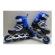 Role copii reglabile, Monday Skates cu lumini led, Sistem de fixare 3 in 1, M (Marimea 34-37), Albastru