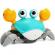 Jucarie interactiva crab, senzori miscare, cu sunte si lumini, 23 cm