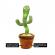 Jucarie de plus Cactus care danseaza, canta, repeta, cu mod de inregistrare, cu lumini, reincarcabil, verde/maro, 35 cm, Vivo HS-359